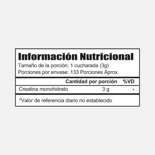 TABLA CREATINA NEGRA